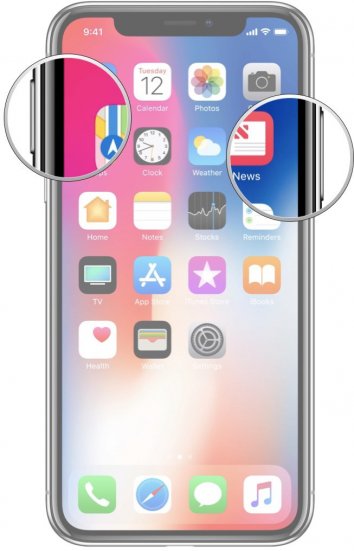 Как сделать скриншот на iPhone X