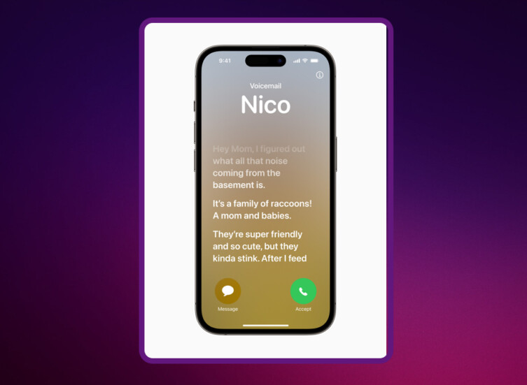 Live VoiceMail — новая функция в iOS 17